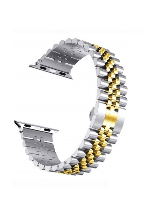 Gümüş ve Sarı Çelik 44 mm Saat Kordonu FSWMK244-D