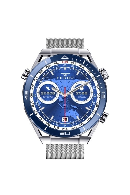 Gümüş Çelik Kordon Erkek Akıllı Saat FSW1115C-L