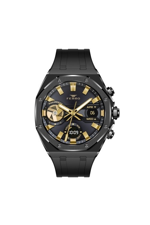 Siyah Silikon Kordon Erkek Akıllı Saat FSW1121D-G