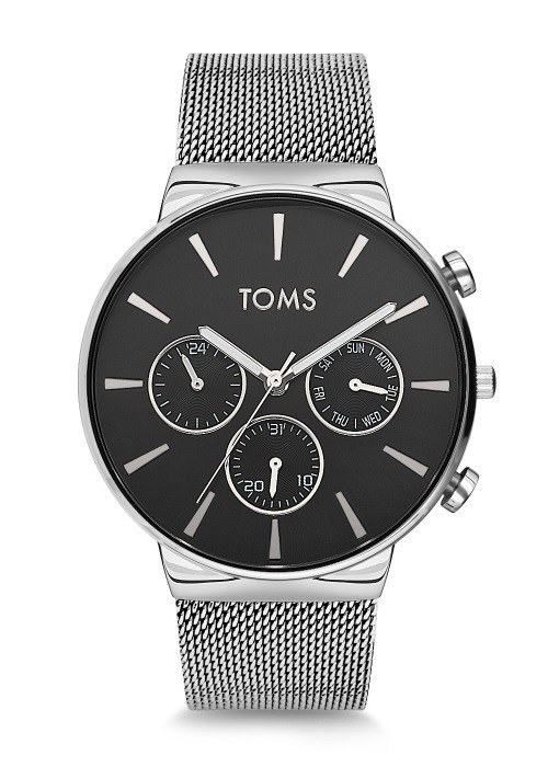 Toms Gümüş Hasır kordon Erkek Kol Saati TM1697C-1053-A2 3 ATM Su Geçirmez 2 Yıl Garantili